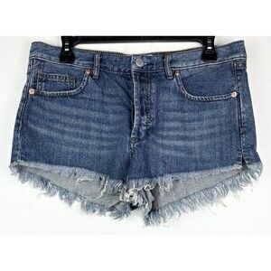 Free People We The Free Jean Shorts Cutoff Frayed Denim Mini Booty, Size 29